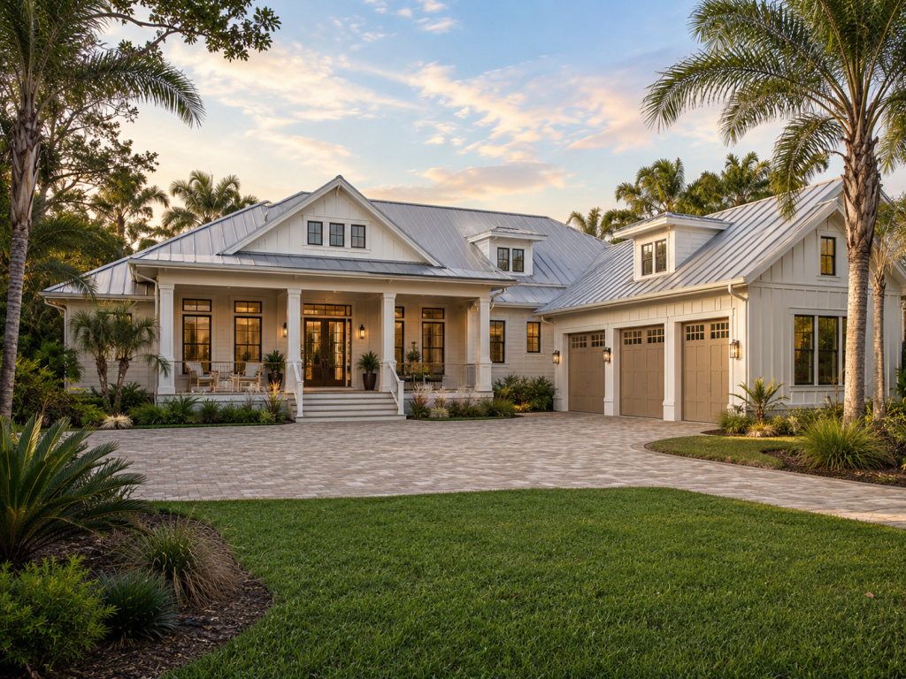 Custom home exterior design in Daytona Beach Florida